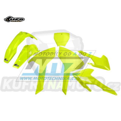 Sada plastů Husqvarna TC125+TC250 + FC250+FC350+FC450 / 16-18 - barva FLUO žlutá (neon žlutá)