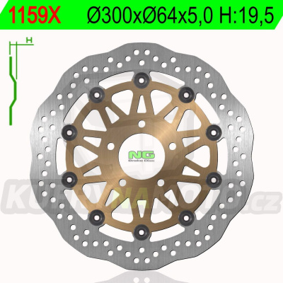 Brzdový kotouč moto NG 1159X