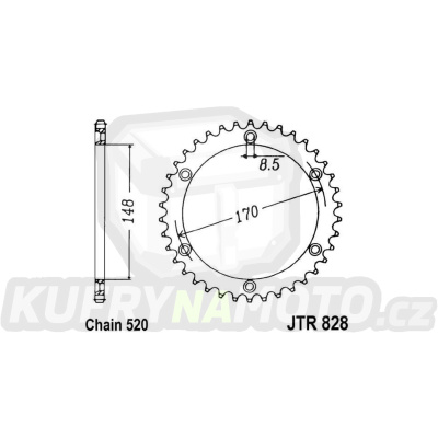 Rozeta PBR 42 zubů 828-42-PBRR804-42- výprodej