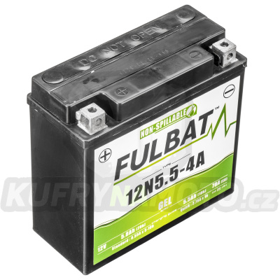 baterie 12V, 12N5.5-4A GEL, 12V, 5.5Ah, 55A, bezúdržbová GEL technologie 135x60x130 FULBAT (aktivovaná ve výrobě)