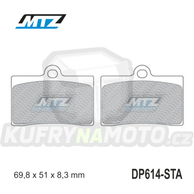 Destičky brzdové DP614-STA - směs Standard