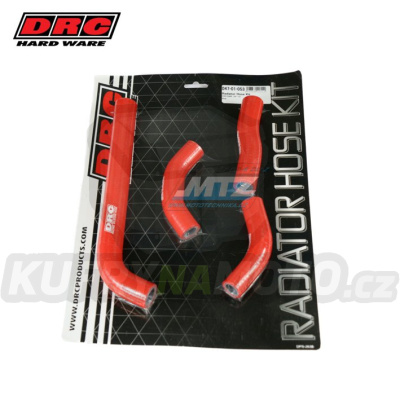 Hadice chladiče DRC RADIATOR HOSE KIT - DRC D47-01-053 - Honda CRF250R / 10-13 - červené (sada 4ks)