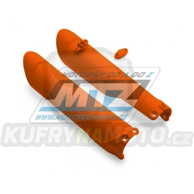 Kryty předních vidlic KTM 125+150+250SX / 15-22 + 250+350+450SXF / 15-22 + 125+200+300EXC / 16-22 + 250+350+450+500EXC / 16-22 + Husqvarna TC125+250 + FC250+350+450 / 15-22 + TE125+250+300 + FE250+350+450+501 / 16-22 + Sherco SE+SEF - barva oranžová