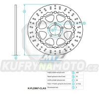 Kotouč brzdový plovovoucí nerezový (300/69/5D) kulatý desing - Suzuki GSXR600 / 04-05+GSXR750 / 04-05+GSXR1000 / 03-04