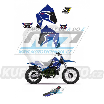 Polepy s potahem sedla (sada polepů a potah sedla Dream) - Yamaha PW80 / 96-17  - typ polepů Dream4