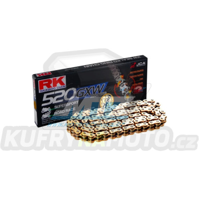 Řetěz RK 520 GXW (106čl) - těsněný/ x kroužkový (zlatý)