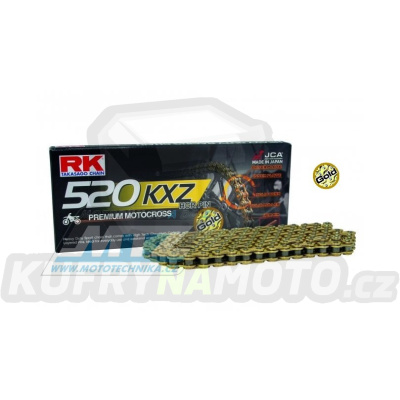 Řetěz RK 520 KXZ (100čl) - netěsněný/bezkroužkový (zlatý)