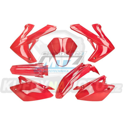 Sada plastů Rieju MRT50 Cross / 08-16 + MRT50 Pro Cross + MRT50 SM / 08-17 - barva originální červená