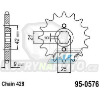 Kolečko řetězové (pastorek) 0576-19zubů MTZ - Yamaha XT350