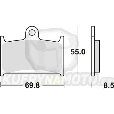Přední brzdové destičky TRW Lucas YAMAHA TZ 250 1989-2001 směs SV - akce