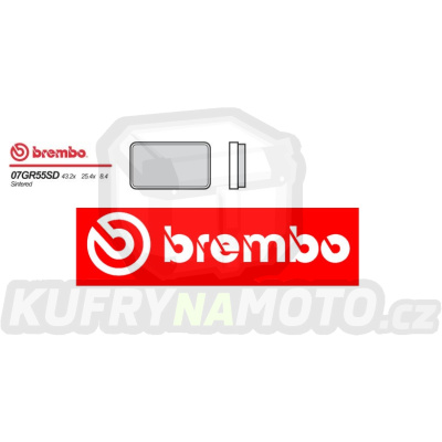 Brzdové destičky Brembo ARCTIC CAT 2x4 (Man. Hand Brake) 500 r.v. Od 02 -  SD směs Zadní