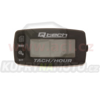 multifunkční měřič otáček motoru a motohodin, Q-TECH (černý, podsvícený displej)