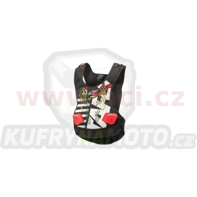 chránič hrudi SEQUENCE, ALPINESTARS (černá/bílá/červená) 2024