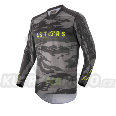 dres RACER TACTICAL, ALPINESTARS (černá/šedá maskáčová/žlutá fluo)