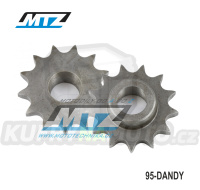 Kolečko řetězové (pastorek) 95-DANDY-14zubů MTZ - Jawa MJ50 Dandy / 96-01 + Sachs KX50