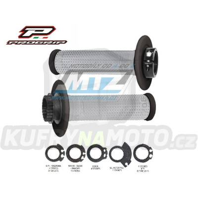 Rukojeti/Gripy Progrip 708 LOCK-ON 2takt+4takt (ODI SCS) včetně 5 nástavců - šedo-černé