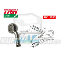 Koncovka brzdové hadice TRW VarioFlex MV10B30 (banjo 10mm zahnuté 20°/20° - levé) - barva titan