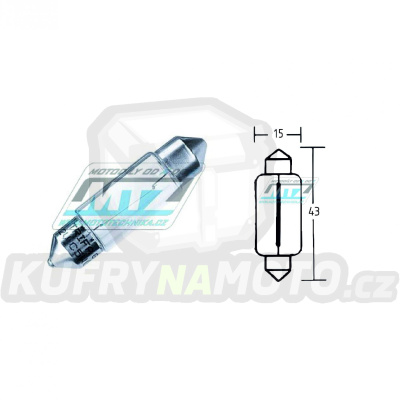 Sufitová žárovka C21W 12V 21W SV8,5-8 (15x43mm)