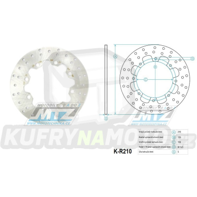 Kotouč brzdový - kulatý desing Classic - Kawasaki KMX125 / 86-03