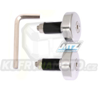Koncovky/závaží řidítek Alloy - stříbrné (pro vnitřní průměr řidítek ¤13mm)