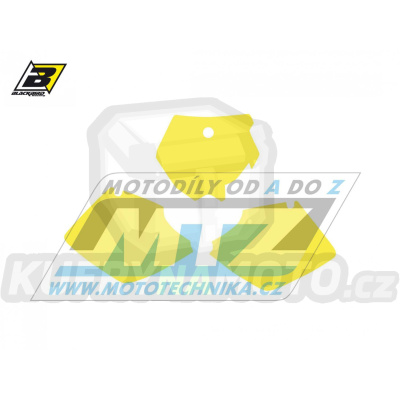Polepy číslových tabulek (vystřižené) - KTM 125SX+525SX / 03 - barva žlutá