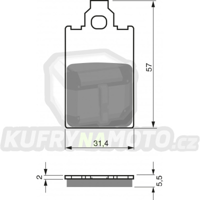 Přední brzdové destičky Goldfren YAMAHA DR 50 R-L (SM-5VB1/VG55BK) 2002-2003 směs AD - akce
