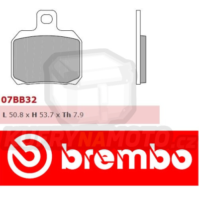 Brzdové destičky Brembo BENELLI TRE 899 K 899 r.v. Od 09 -  Originál směs Zadní