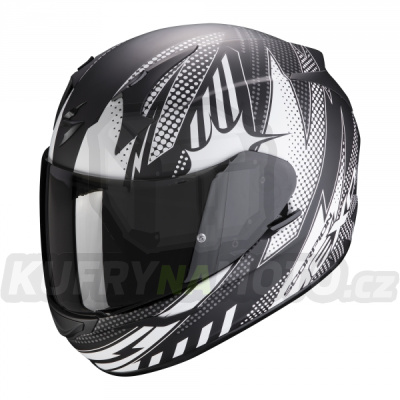 Moto přilba SCORPION EXO-390 POP matná černo/bílá