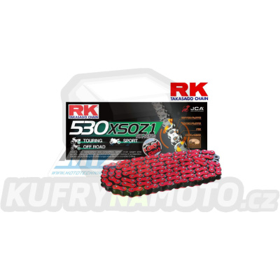 Řetěz RK 530 XSO (114čl) - těsněný/ x kroužkový (červený)