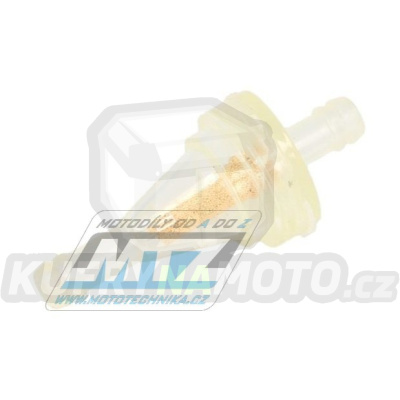 Filtr palivový/benzínový - průměr 1/4&quot; (6mm) - plastový s měděnou filtrační vložkou