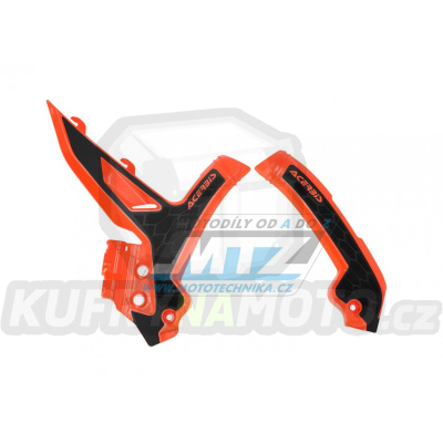 Kryty rámu KTM 125SX+150SX+250SX+300SX + 250SXF+350SXF+450SXF / 23-25 + EXC+EXCF / 24-25 - barva oranžovo-černá