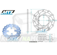 Kotouč brzdový MTZ - zubatý desing Wave - KTM SX65 / 00-03
