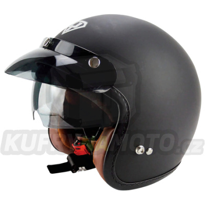 Moto helma Yohe 859, Matte Black M – akce 8596341026851