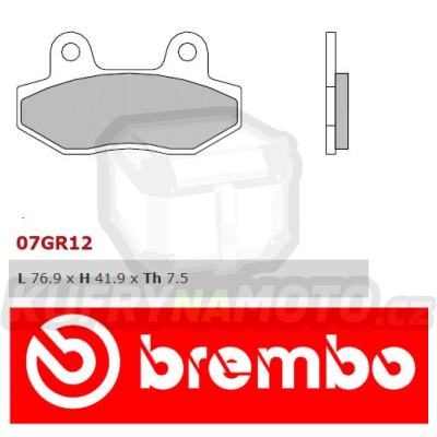 Brzdové destičky Brembo ITALJET ROLLERCRAFT 50 r.v. Od 08 -  směs SA Přední