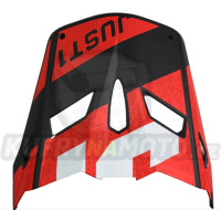 Kšilt JUST1 J22 ADRENALINE CARBON červený