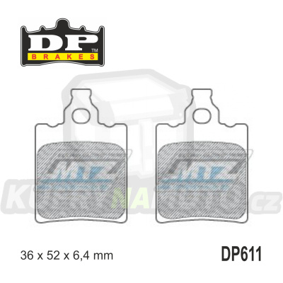 Destičky brzdové DP Brakes DP611 - směs Premium OEM Sinter