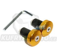 Koncovky/závaží řidítek Alloy - zlaté (pro vnitřní průměr řidítek ¤13mm)