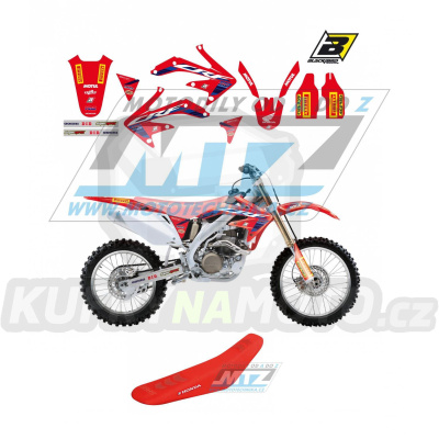 Polepy s potahem sedla (sada polepů a potah sedla Graphics) - Honda CRF450R / 05-08 - typ polepů Replica Team HRC