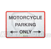 plechová cedule PARKING, OXFORD (červená/šedá, rozměr 30 x 20 cm)