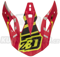 kšilt pro přilby X1.9 a X1.9D, ZED (červená/černá/žlutá fluo)