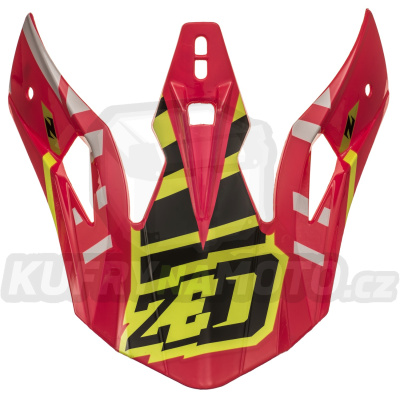 kšilt pro přilby X1.9 a X1.9D, ZED (červená/černá/žlutá fluo)