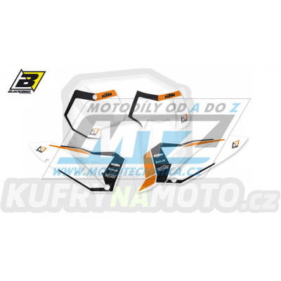 Polepy číslových tabulek (vystřižené) - KTM EXC / 08-11 + SX+SXF / 07-10 - typ polepů Dream4