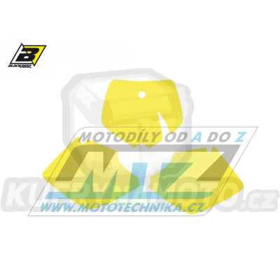 Polepy číslových tabulek (vystřižené) - KTM SX / 00-02 - barva žlutá