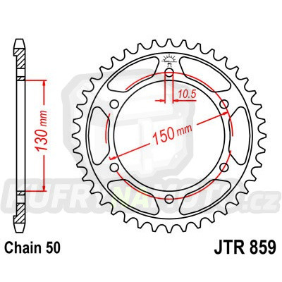 Řetězová rozeta JT JTR 859-49 49 zubů, 530