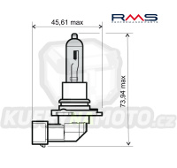 Žárovka RMS 246510095 12V 65W, HB3 bílá