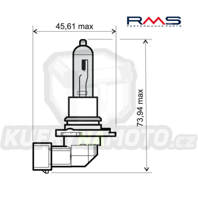 Žárovka RMS 246510095 12V 65W, HB3 bílá