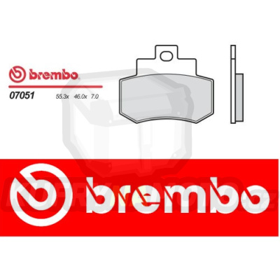 Brzdové destičky Brembo KYMCO GRAN DINK 250 r.v. Od 00 -  Originál směs Zadní