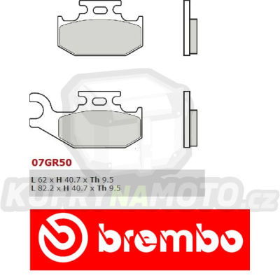 Brzdové destičky Brembo CANNONDALE Cannibal Right 440 r.v. Od 03 -  směs SX Přední