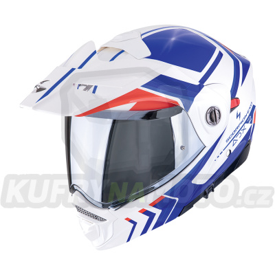 Moto přilba SCORPION ADX-2 LEWIS bílo/modro/červená