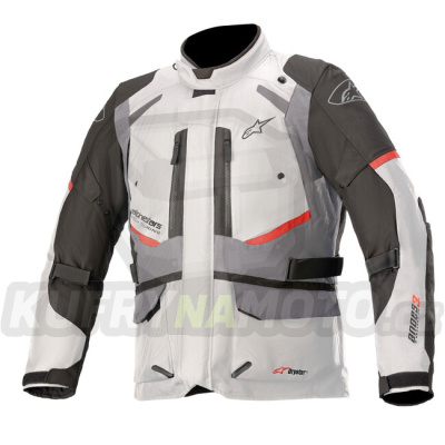 bunda ANDES DRYSTAR, TECH-AIR 5 kompatibilní, ALPINESTARS (světle šedá/tmavě šedá/černá/červená) 2024